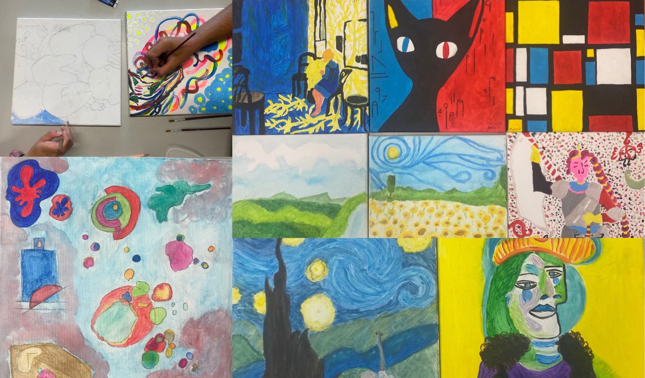 Exposição de Trabalhos do Clube de Artes - Telas com Alma